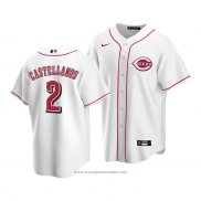 Maglia Baseball Uomo Cincinnati Reds Nicholas Castellanos Replica Home Bianco