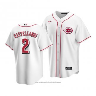 Maglia Baseball Uomo Cincinnati Reds Nicholas Castellanos Replica Home Bianco