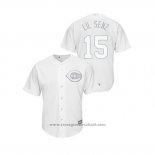 Maglia Baseball Uomo Cincinnati Reds Nick Senzel 2019 Players Weekend Lil Senz Replica Bianco