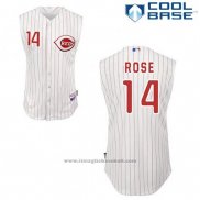 Maglia Baseball Uomo Cincinnati Reds Pete Rose 14 Bianco Vest Style Cool Base