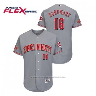 Maglia Baseball Uomo Cincinnati Reds Tucker Barnhart Flex Base Grigio