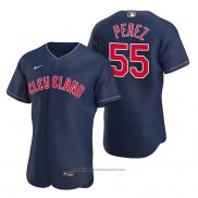 Maglia Baseball Uomo Cleveland Guardians Roberto Perez Autentico Alternato Blu