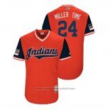 Maglia Baseball Uomo Cleveland Indians Andrew Miller 2018 LLWS Players Weekend Miller Time Rosso