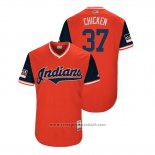 Maglia Baseball Uomo Cleveland Indians Cody Allen 2018 LLWS Players Weekend Chicken Rosso