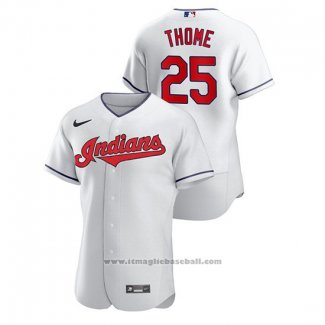 Maglia Baseball Uomo Cleveland Indians Jim Thome Autentico Bianco