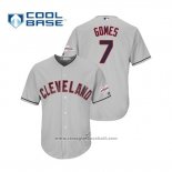 Maglia Baseball Uomo Cleveland Indians Yan Gomes 2019 All Star Patch Cool Base Grigio