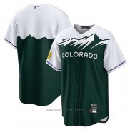 Maglia Baseball Uomo Colorado Rockies City Connect Replica Verde