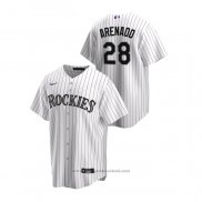 Maglia Baseball Uomo Colorado Rockies Nolan Arenado Replica Home Bianco