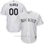 Maglia Baseball Uomo Colorado Rockies Personalizzate Bianco