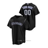 Maglia Baseball Uomo Colorado Rockies Personalizzate Replica Alternato Nero