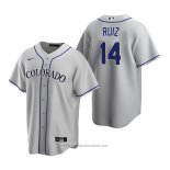 Maglia Baseball Uomo Colorado Rockies Rio Ruiz Replica Road Grigio