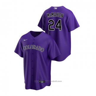 Maglia Baseball Uomo Colorado Rockies Ryan Mcmahon Replica Alternato Viola