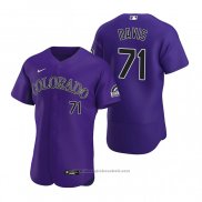 Maglia Baseball Uomo Colorado Rockies Wade Davis Autentico 2020 Alternato Viola