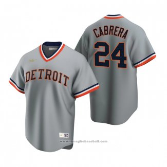 Maglia Baseball Uomo Detroit Tigers Miguel Cabrera Cooperstown Collection Road Grigio