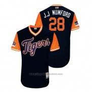 Maglia Baseball Uomo Detroit Tigers Niko Goodrum 2018 LLWS Players Weekend J.j Mumford Blu
