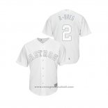 Maglia Baseball Uomo Houston Astros Alex Bregman 2019 Players Weekend A Breg Replica Bianco