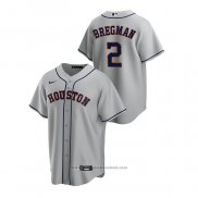 Maglia Baseball Uomo Houston Astros Alex Bregman Replica Road Grigio