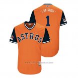 Maglia Baseball Uomo Houston Astros Carlos Correa 2018 LLWS Players Weekend I Am Groot Orange