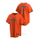 Maglia Baseball Uomo Houston Astros Carlos Correa Replica Alternato Arancione