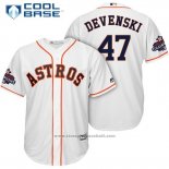 Maglia Baseball Uomo Houston Astros Chris Devenski Bianco Cool Base