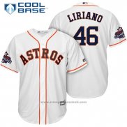 Maglia Baseball Uomo Houston Astros Francisco Liriano Bianco Cool Base