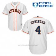 Maglia Baseball Uomo Houston Astros George Springer 4 Bianco Home Cool Base