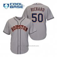 Maglia Baseball Uomo Houston Astros J.r. Richard 50 Grigio Cool Base