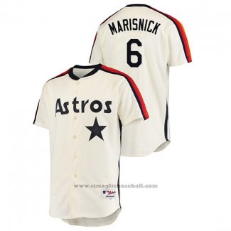 Maglia Baseball Uomo Houston Astros Jake Marisnick Oilers Vs. Houston Astros Cooperstown Collection Crema