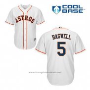Maglia Baseball Uomo Houston Astros Jeff Bagwell 5 Bianco Home Cool Base