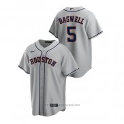 Maglia Baseball Uomo Houston Astros Jeff Bagwell Replica Road Grigio