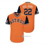 Maglia Baseball Uomo Houston Astros Josh Reddick 2018 LLWS Players Weekend Red Dawg Orange