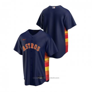 Maglia Baseball Uomo Houston Astros Replica Alternato Blu