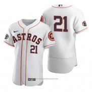 Maglia Baseball Uomo Houston Astros Roberto Clemente Day Autentico Bianco