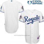 Maglia Baseball Uomo Kansas City Royals Bianco Cool Base Giocatore Autentico