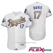 Maglia Baseball Uomo Kansas City Royals Campeones 17 Wade Davis Flex Base Or