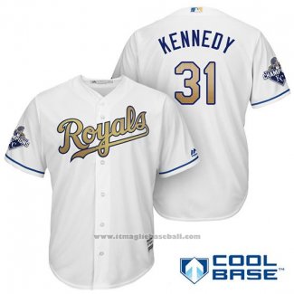 Maglia Baseball Uomo Kansas City Royals Campeones 31 Ian Kennedy Cool Base Or