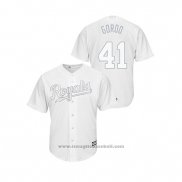 Maglia Baseball Uomo Kansas City Royals Danny Duffy019 Players Weekend Gordo Replica Bianco