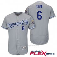 Maglia Baseball Uomo Kansas City Royals Lorenzo Cain Grigio Flex Base