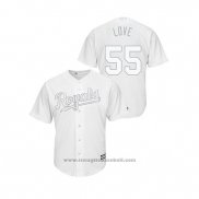 Maglia Baseball Uomo Kansas City Royals Richard Lovelady019 Players Weekend Love Replica Bianco