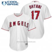 Maglia Baseball Uomo Los Angeles Angels 17 Shohei Ohtani Bianco Giocatore Cool Base