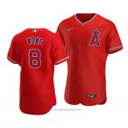 Maglia Baseball Uomo Los Angeles Angels Kean Wong Autentico Alternato Rosso