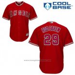 Maglia Baseball Uomo Los Angeles Angels Rod Carew 29 Rosso Alternato Cool Base