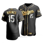 Maglia Baseball Uomo Los Angeles Dodgers Austin Barnes Black 2020 World Series Champions Golden Limited Autentico