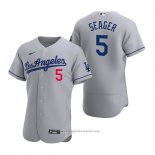 Maglia Baseball Uomo Los Angeles Dodgers Corey Seager Autentico 2020 Road Grigio
