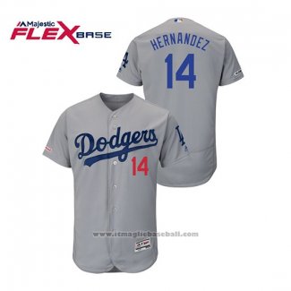 Maglia Baseball Uomo Los Angeles Dodgers Enrique Hernandez Flex Base Grigio