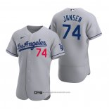 Maglia Baseball Uomo Los Angeles Dodgers Kenley Jansen Autentico 2020 Road Grigio