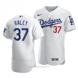 Maglia Baseball Uomo Los Angeles Dodgers Luke Raley Autentico Home Bianco