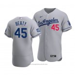 Maglia Baseball Uomo Los Angeles Dodgers Matt Beaty 2020 Autentico Road Grigio