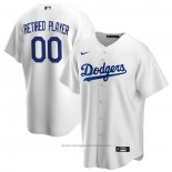 Maglia Baseball Uomo Los Angeles Dodgers Primera Pick-A-player Retired Roster Replica Bianco