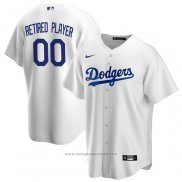 Maglia Baseball Uomo Los Angeles Dodgers Primera Pick-A-player Retired Roster Replica Bianco